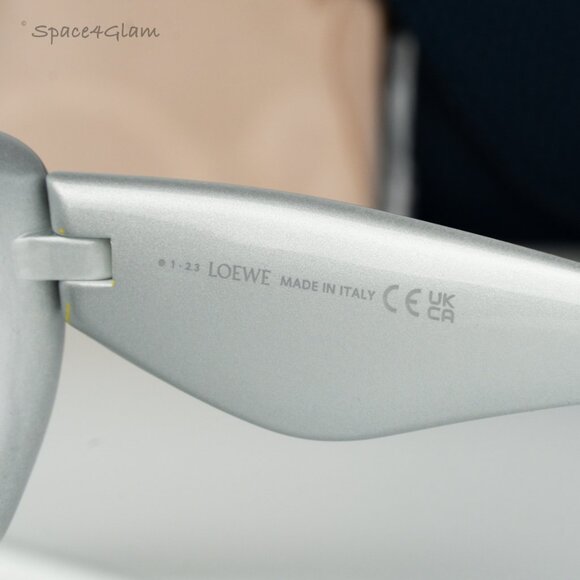 Loewe Women Sunglasses LW40117I 20C Silver Grey Smoke Mirror Cat Eye BRAND NEW - Picture 6 of 10